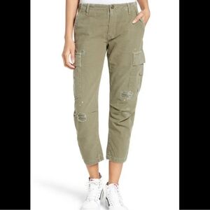 RE/DONE Originals, Distressed Cargo Pant, Army‎ Green, Size 28